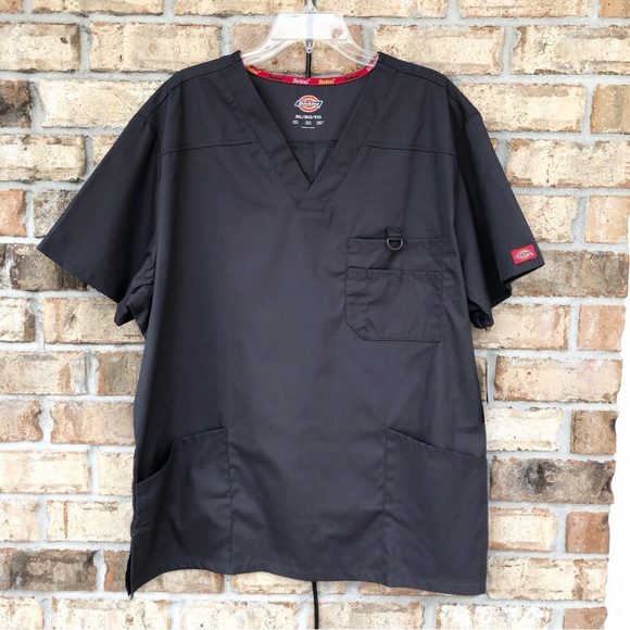 Dickies EDS Signature Men's 5-Pocket V-Neck Gray Scrub Top XL - Picture 2 of 12
